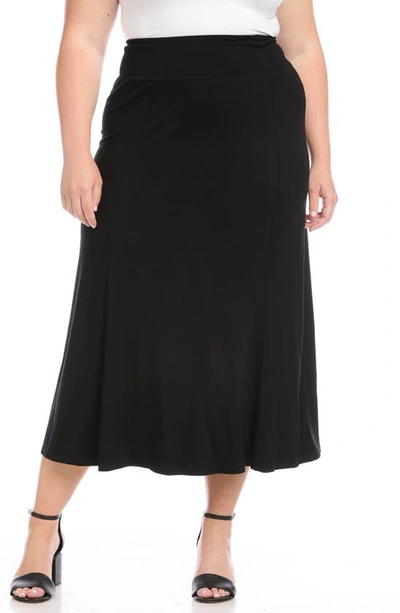 Karen Kane Jersey Midi Skirt In Black