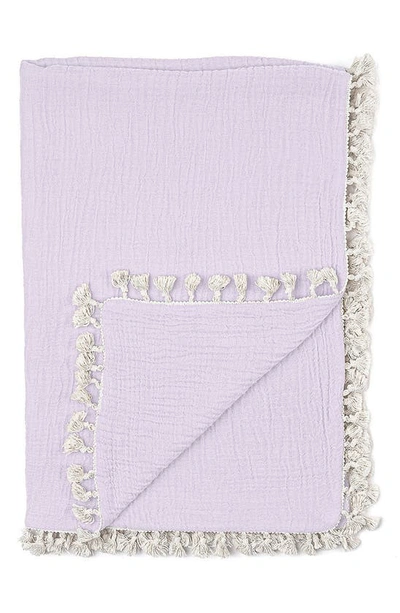 Crane Baby Muslin Blanket In Purple