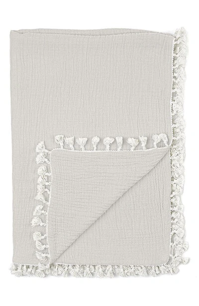 Crane Baby Muslin Blanket In Grey