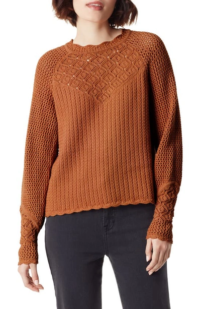 Sam Edelman Aura Mixed Stitch Sweater In Beige