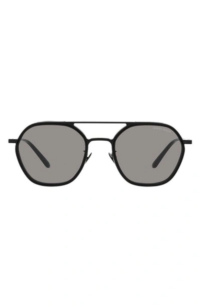 Armani Exchange 53mm Pillow Sunglasses In Matte Black
