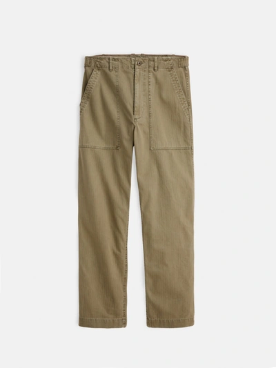 Alex Mill Field Pant In Herringbone In Vintage Olive