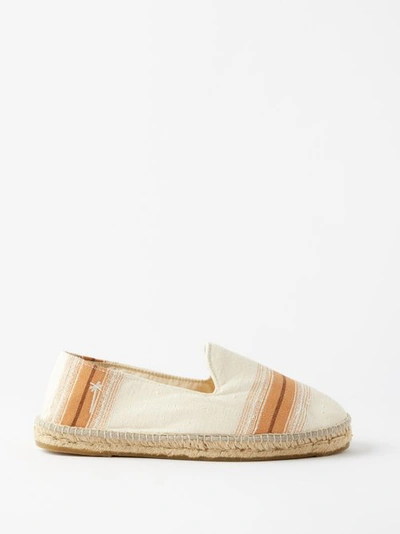 Manebi Yucatan Striped Canvas Espadrilles In Neutrals