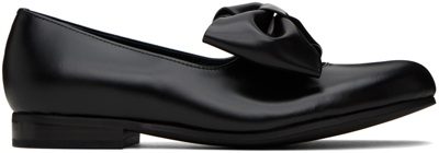 Comme Des Garcons Girl 25mm Leather Bow-detail Ballerinas In Black