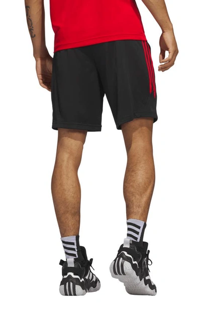 Adidas Originals Legends Basketball Shorts In Black/ Better Scarlet