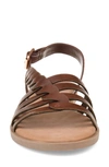 Journee Solay Braided Strappy Sandal In Brown