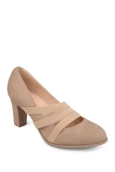 Journee Collection Loren Pump In Taupe