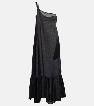 Stella Mccartney Falabella Cotton Midi Dress In Black