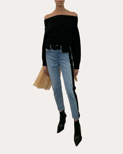 Hellessy Brady Fringe Off-the-shoulder Sweater In Black