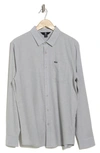 Volcom Orion Cotton Oxford Button-down Shirt In Grey