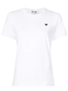Comme Des Garçons Play Heart Logo T-shirt In White