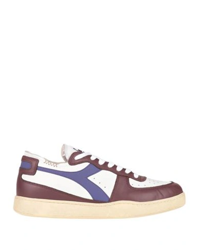 Diadora Mi Basket Row Cut Sneakers In White