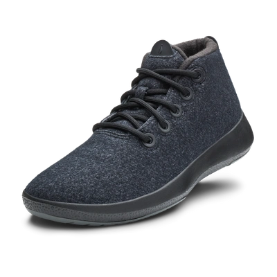 Allbirds Men's Wool Runner In Up Mizzles - Natural Black