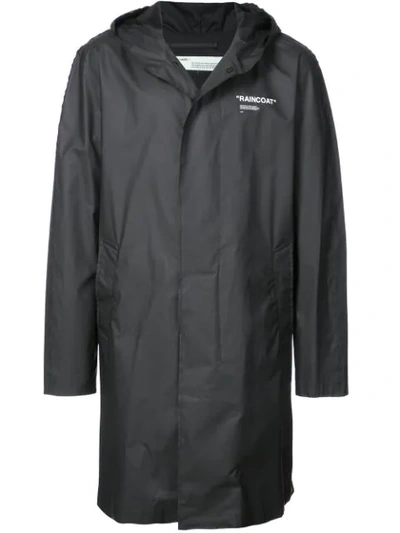 Off-white Black Quote Raincoat