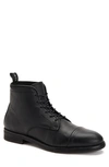 Allsaints Harland Cap Toe Boot In Black Satin