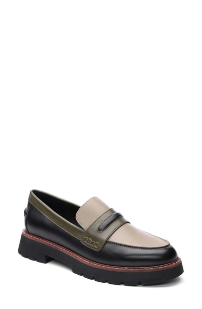 Sanctuary Westside Loafer In Black/taupe