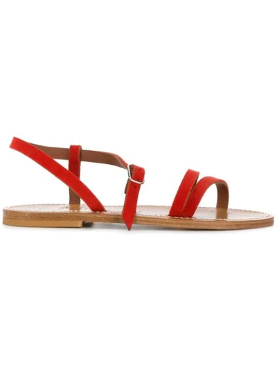 Kjacques K. Jacques Strappy Slingback Sandals - Red