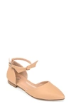 Journee Collection Vielo Pointed Toe Flat In Tan
