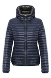 Colmar Hooded Water Repellent Down Recycled Nylon Puffer Jacket In Navy-dark Steel