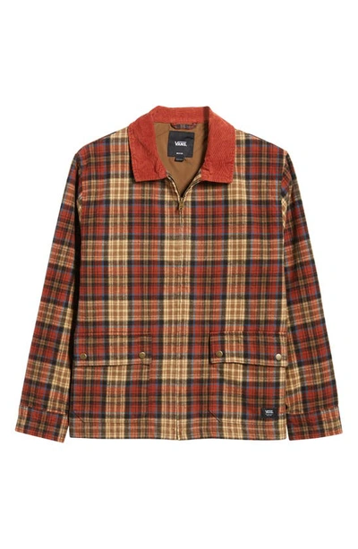 Vans Whitney Plaid Flannel Jacket In Red