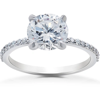 Pompeii3 2 1/4 Ct Lab Grown Diamond Sophia Engagement Ring 14k White Gold In Multi