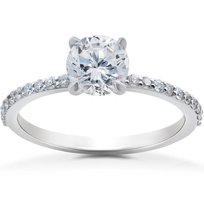 Pompeii3 1 1/4 Ct Lab Grown Diamond Sophia Engagement Ring 14k White Gold In Multi