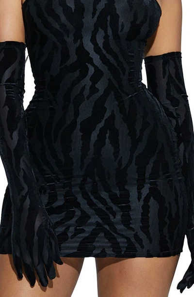 Naked Wardrobe Oh So Wild Gloves In Black