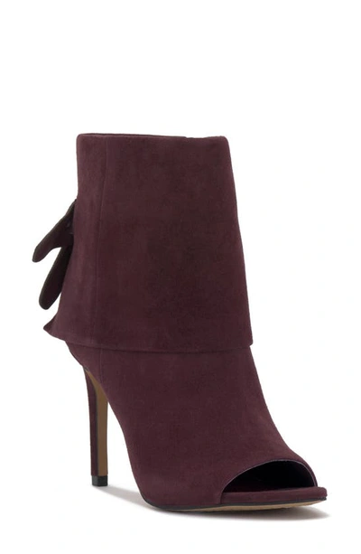 Vince Camuto Amesha Open Toe Bootie In Petit Sirah