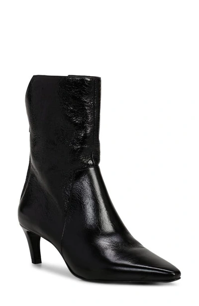 Vince Camuto Quindele Pointed Toe Bootie In Black Leather