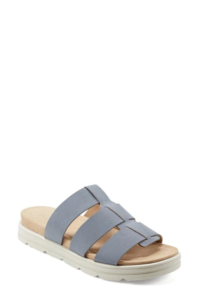 Sandales bleues en cuir velours – Gabor