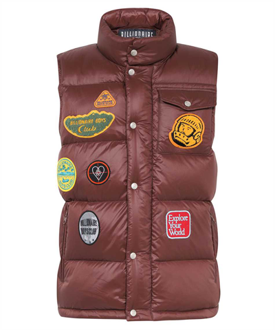 Billionaire Boys Club Logo-patches Padded Gilet In Brown