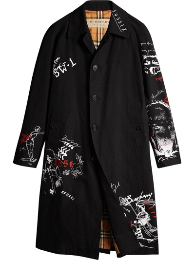 Burberry sketch print car coat hot sale