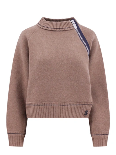Sacai Sweater In Brown