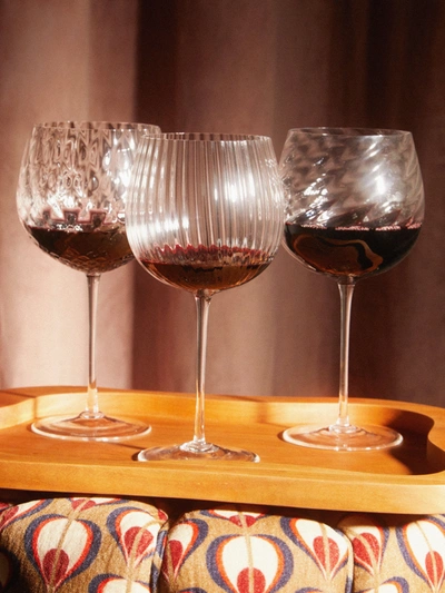 Nasonmoretti Tolomeo Murano Red Wine Glasses (set Of 6) In Transparent