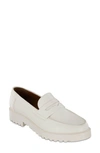 Mia Amore Hali Lug Sole Penny Loafer In Bone