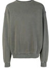 Yeezy Green Faded Cotton Sweatshirt In Grey