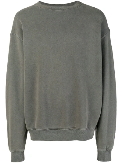 Yeezy Green Faded Cotton Sweatshirt In Grey