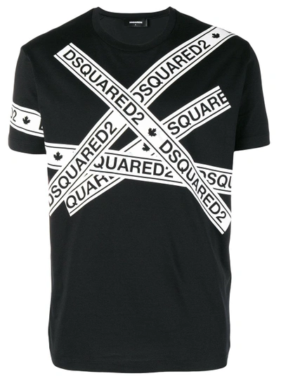 Dsquared2 T-shirt Mit Logo-print - Schwarz In Black