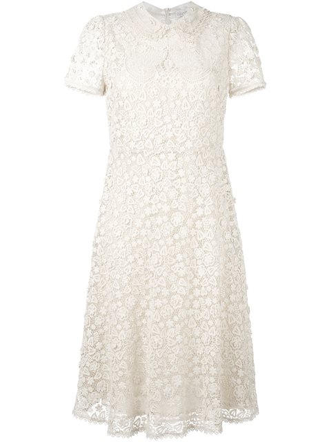 Red Valentino Midi Lace Dress | ModeSens