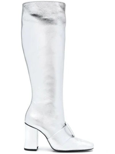 Dorateymur Knee Length Boots In Metallic