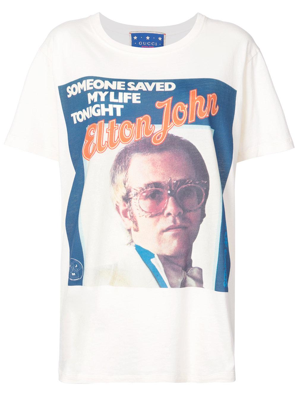 elton john gucci t shirt