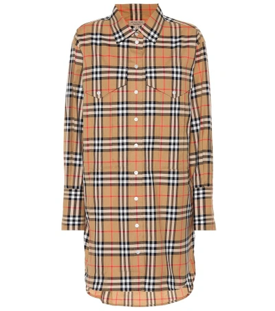 Burberry Redwing Vintage Check Cotton Shirt In Beige