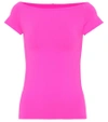Helmut Lang Off-the-shoulder Stretch-jersey Top In Pink