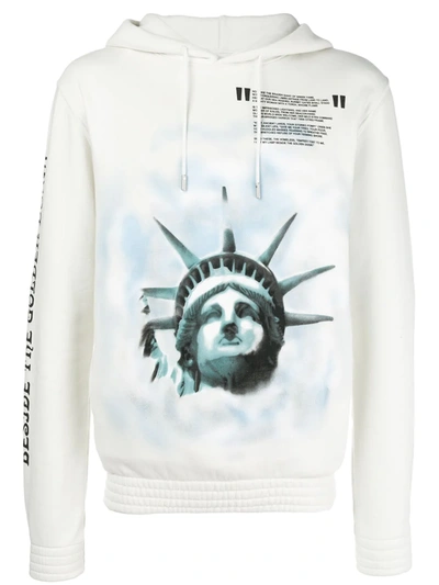 Off-white Over Statue Of Liberty Sweatshirt Hoodie In White