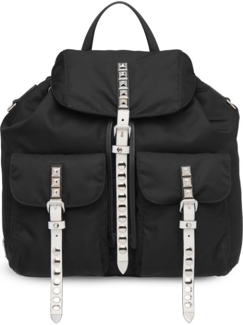 prada black nylon backpack