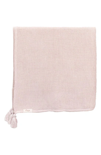 Crane Air Luxe Cotton Baby Blanket In Dusty Rose