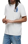 Allsaints Stray Cotton Graphic T-shirt In Cala White