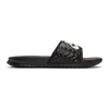 Nike Benassi Jdi Slide Sandals In 011 Blk/wht