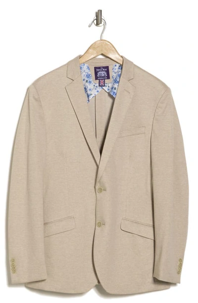Savile Row Co Tan Textured Neat Knit Sport Coat