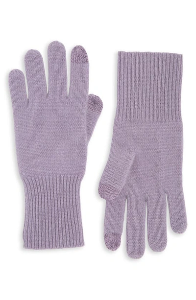 Nordstrom Rack Cashmere Gloves In Purple Ash